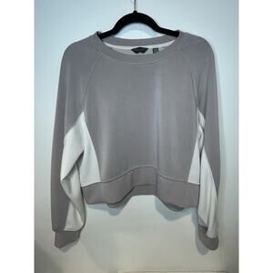 Danskin Womens Cropped Ribbed Crewneck Taupe/beige Size Medium